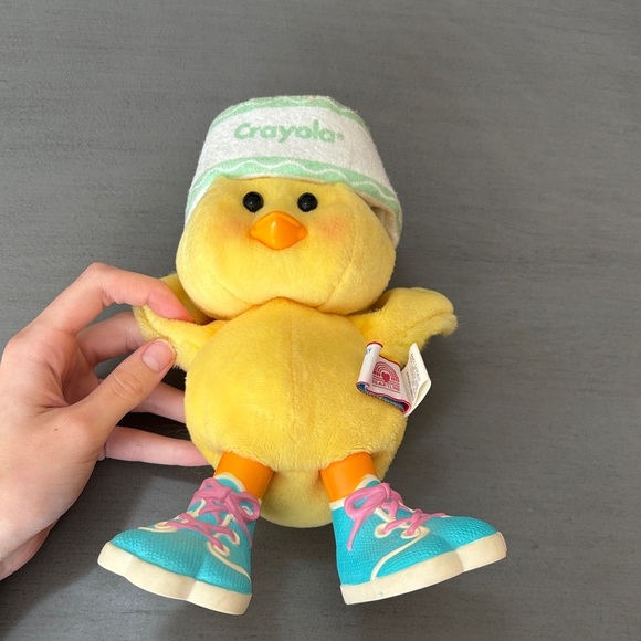 Crayola Plush Chick with Blue Shoes and Green Hat - Picture 1 of 1